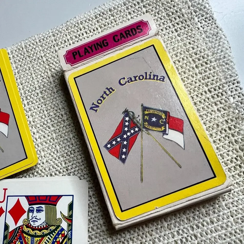 Vintage‎ North Carolina Souvenir Playing Cards Deck 54 Plastic Coated Cards